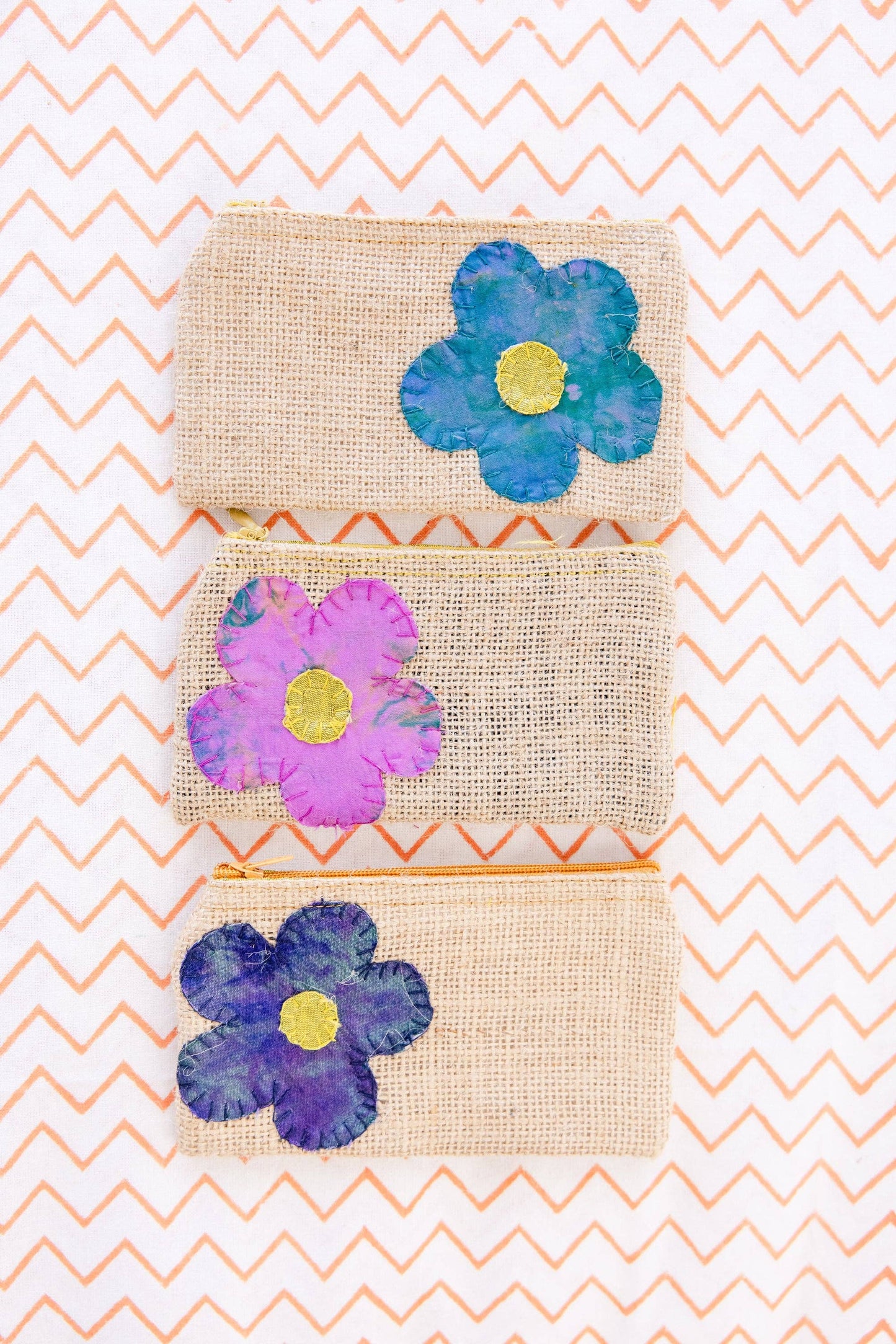 Zippered Flower Pouch