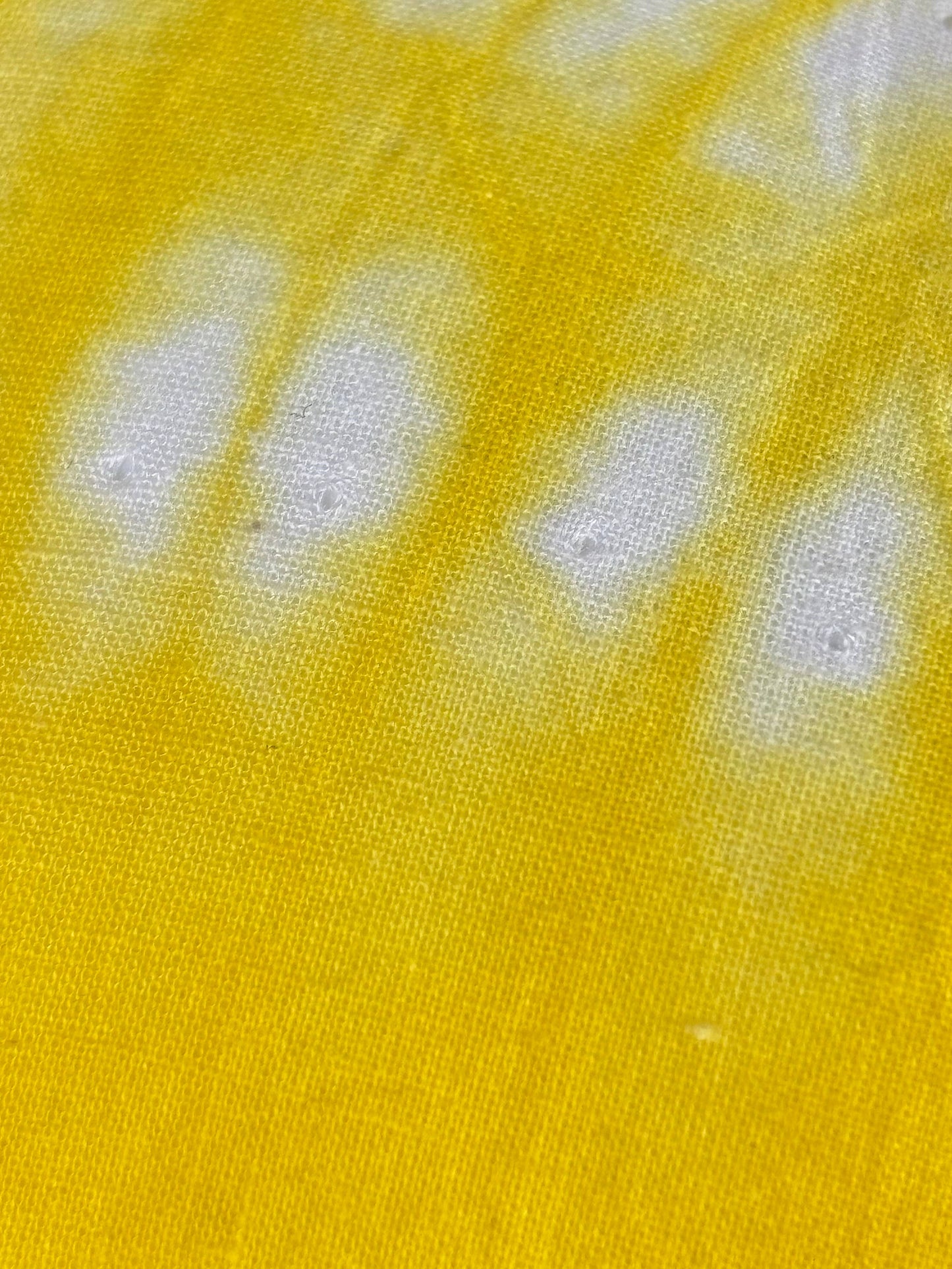 Tie-Dye 100% Cotton Kaftan Dress  - Yellow