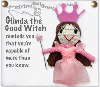 String Doll Keychain - Glinda the Good Witch