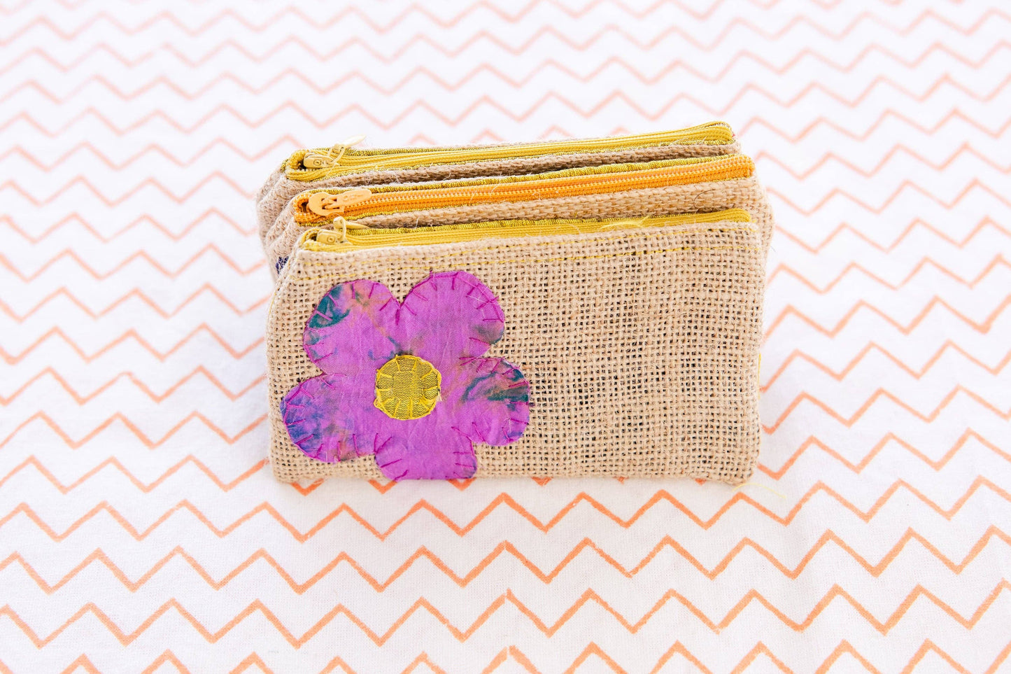 Zippered Flower Pouch