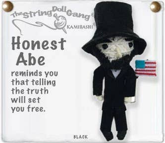 String Doll Keychain - Honest Abe