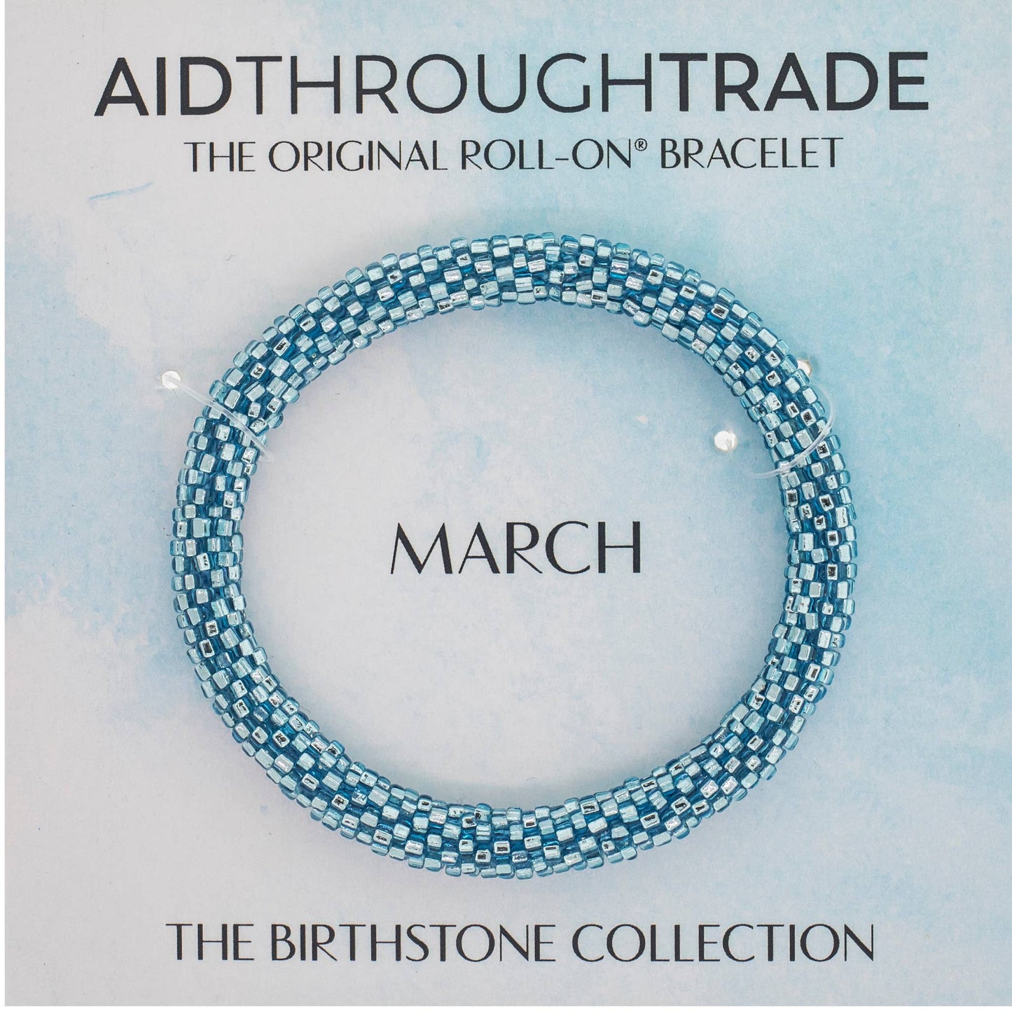 Roll-On® Bracelet - March Birthstone