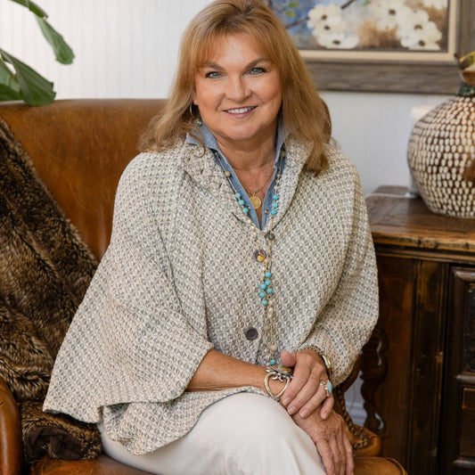 Pocketed Knit Poncho