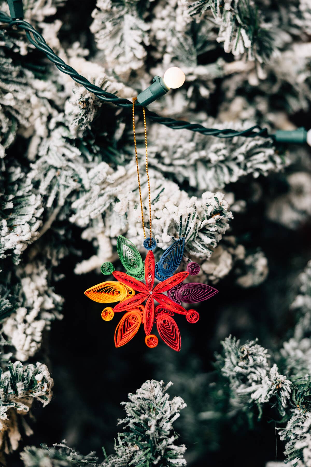 Rainbow Snowflake Ornament