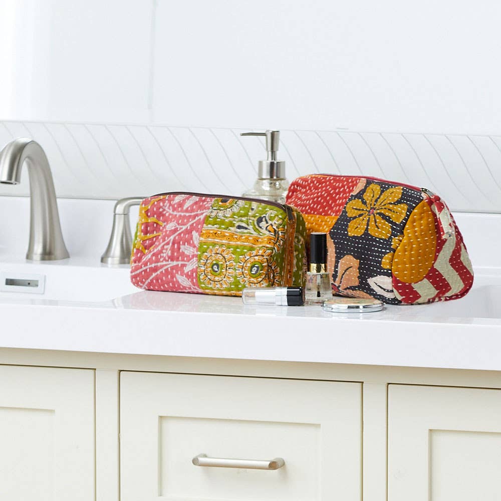 Kantha Makeup Bag