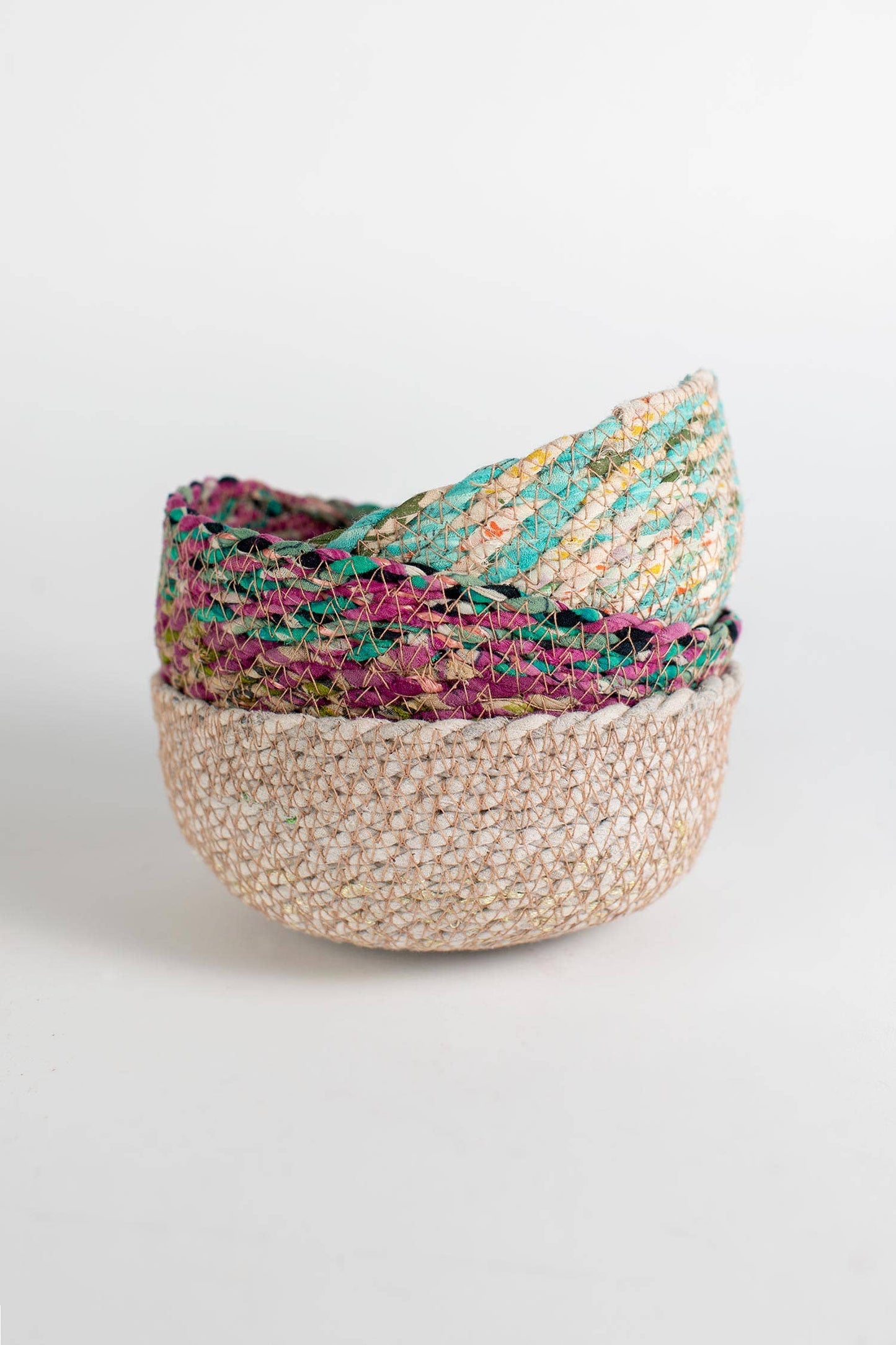 Small Swirling Sari Basket