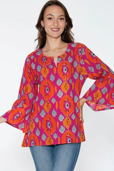 Kala Cotton Tunic - Fuchsia Multi