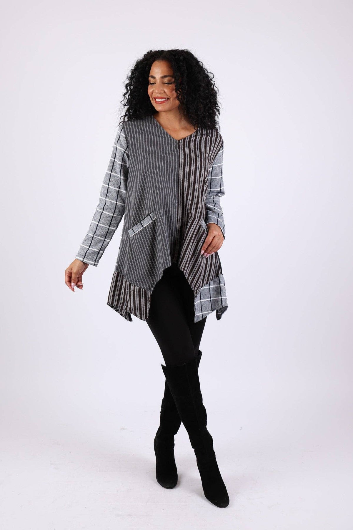 Black and White Patchwork Tunic