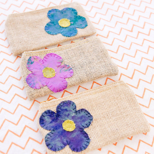 Zippered Flower Pouch