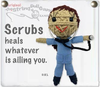 String Doll Keychain - Scrubs (Girl)
