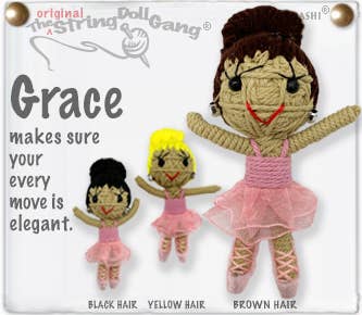 String Doll Keychain - Grace the Ballerina