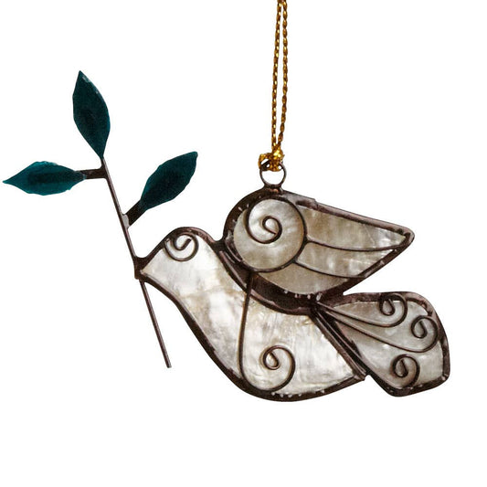 Capiz Dove Ornament