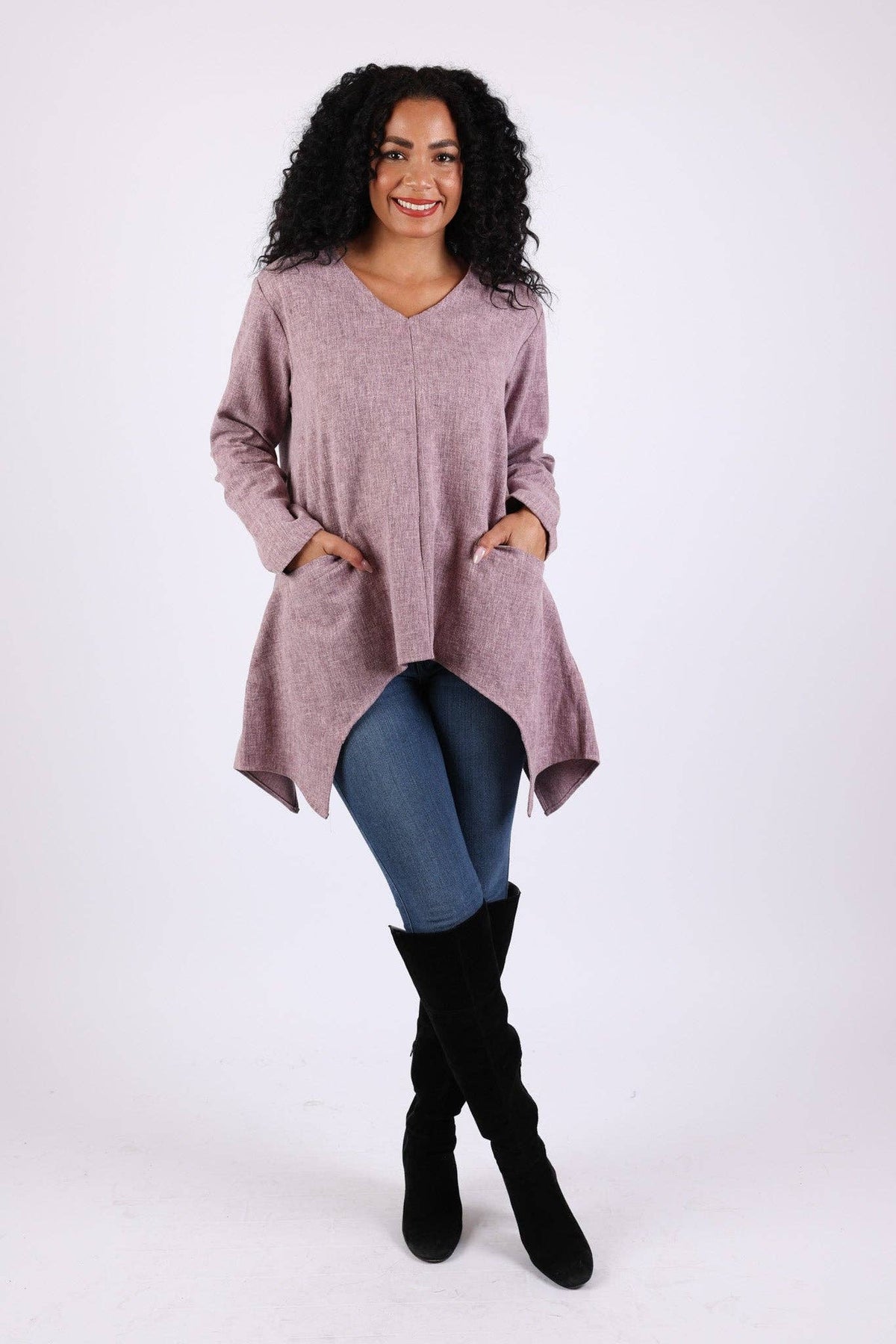 Lavender Cotton Tunic Top