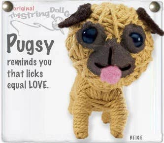 String Doll Keychain - Pugsy the Pug