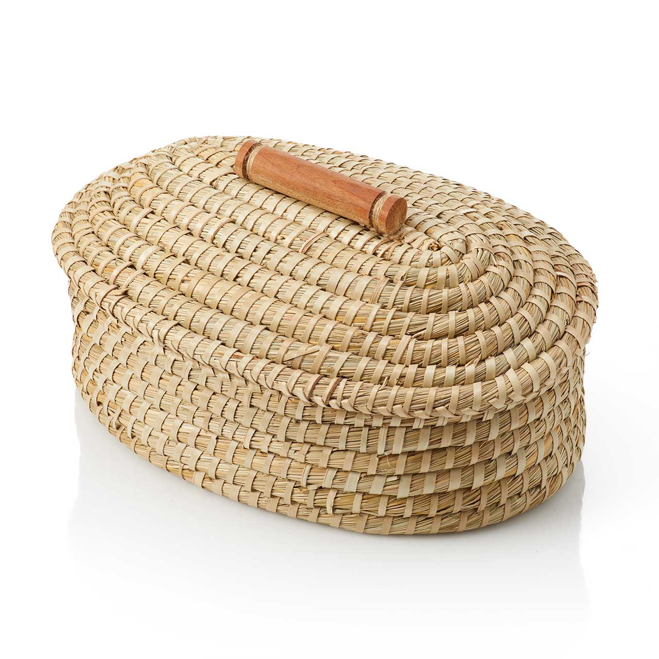 Oval Bread Basket w/Butterfly Garden Warmer & Lid