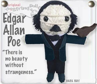String Doll Keychain - Edgar Allan Poe