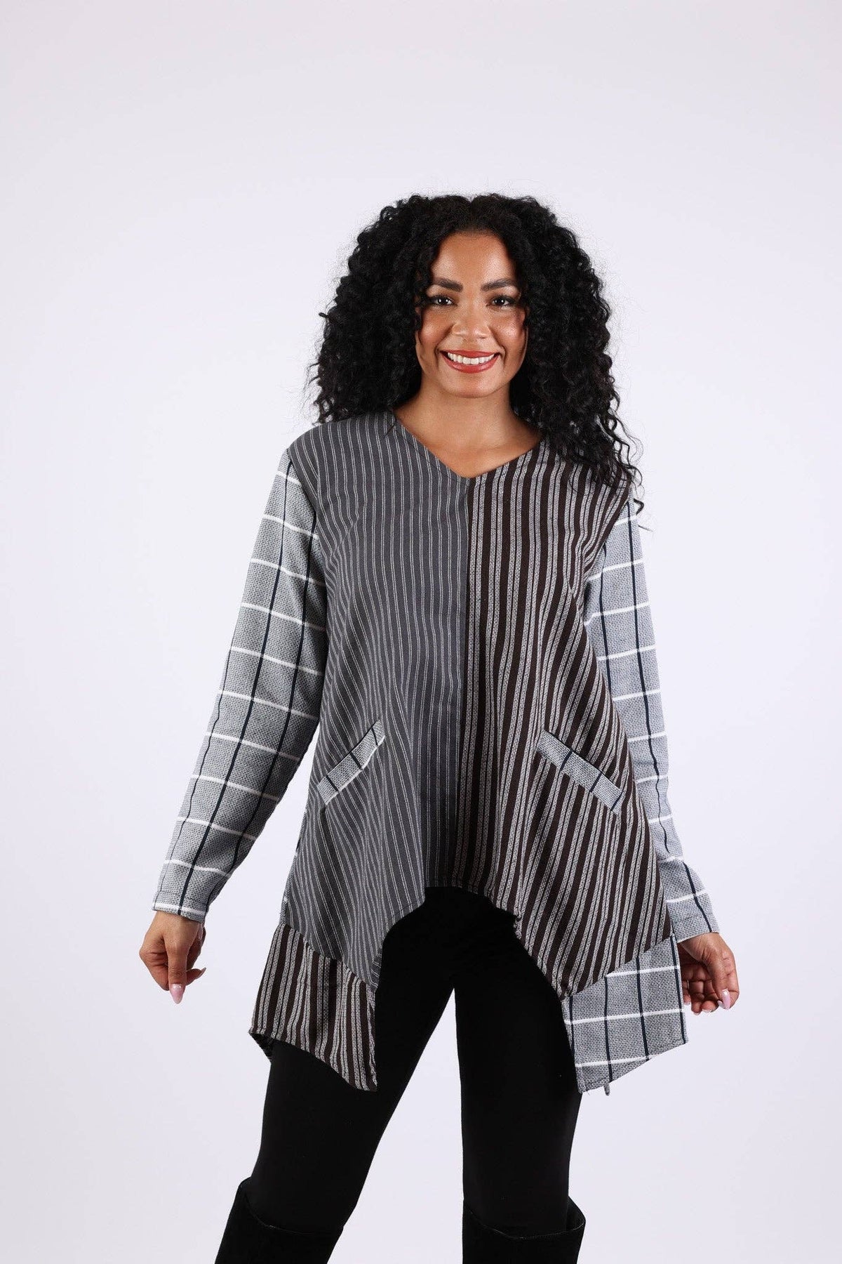 Black and White Patchwork Tunic