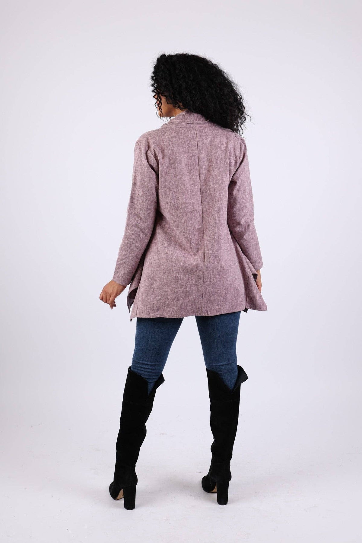Lavender Cotton Flared Cardigan