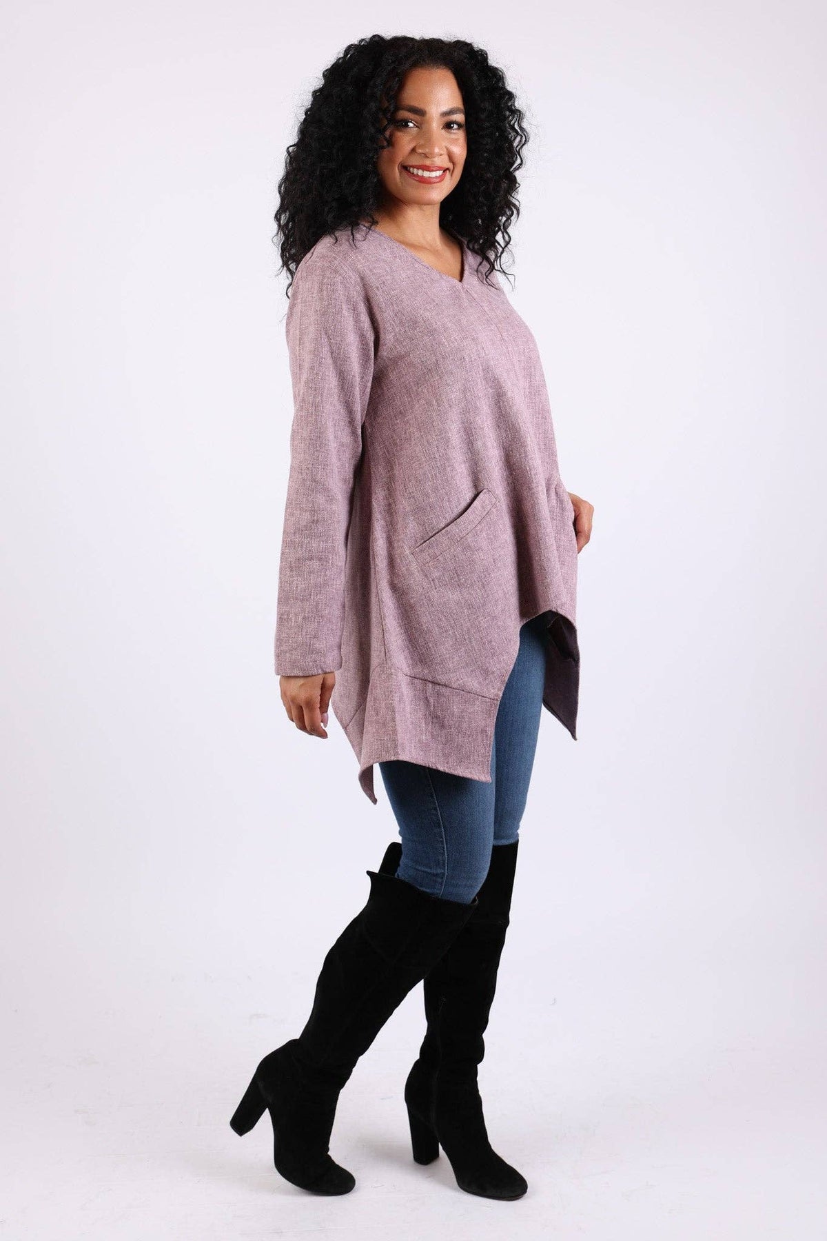 Lavender Cotton Tunic Top