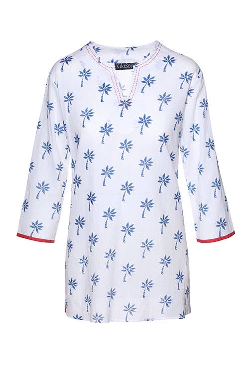 Royal Blue Palm Tunic